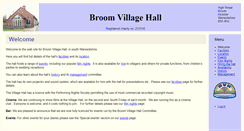 Desktop Screenshot of broomvillagehall.org.uk